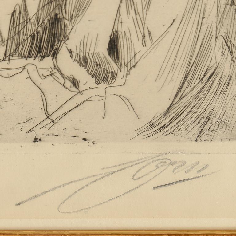 ANDERS ZORN, etching, 1897, signed.