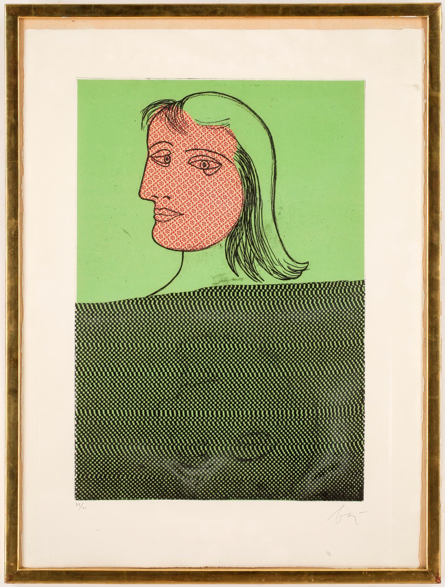 ENRICO BAJ, färgetsning, signerad o numrerad 39/60.
