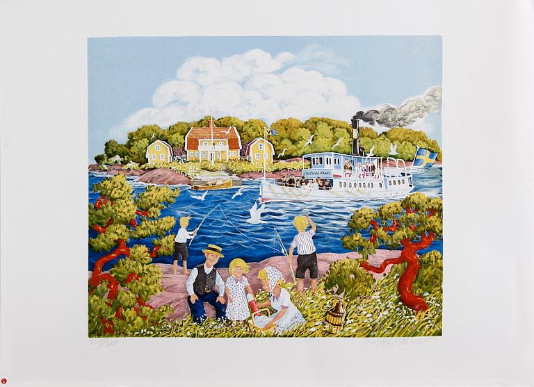 HÄVERÖ, BERT HÅGE. Litografi, sign. o numr. 320/360".