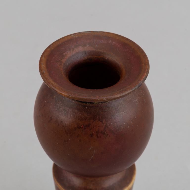 Stig Lindberg, a set of two stoneware vases and a bowl, Gustavsberg studio, Sweden 1960, 1968 and 1958-59.