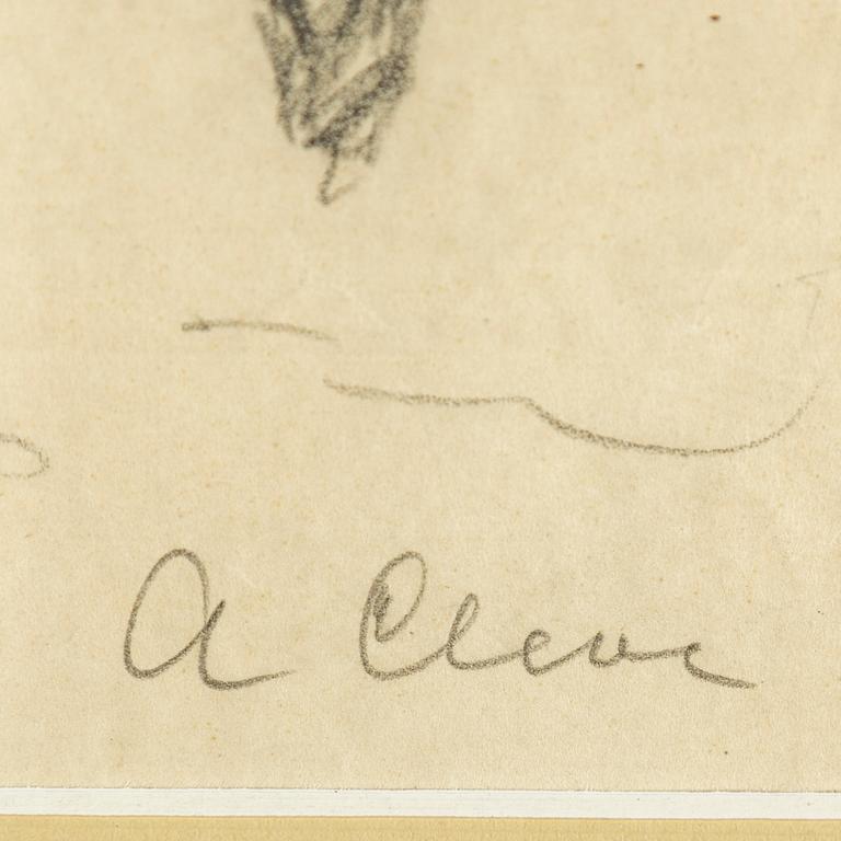 AGNES CLEVE, pencil on paper. Signed A Cleve.