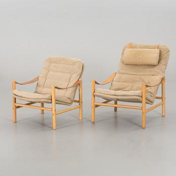 BROR BOIJE, a set of two Junker armchairs for DUX later part of the 20th century.