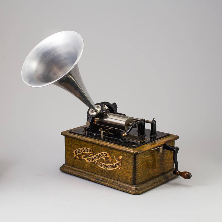 A phonograph, Edison, late 19th century.