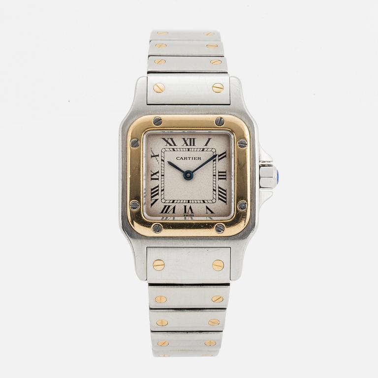 CARTIER, Santos, armbandsur, 24 x 23 (35) mm.