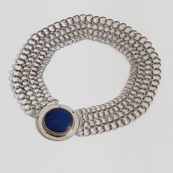 COLLIER, med lapis lazuli, Anders Högberg, Göteborg, 1968.