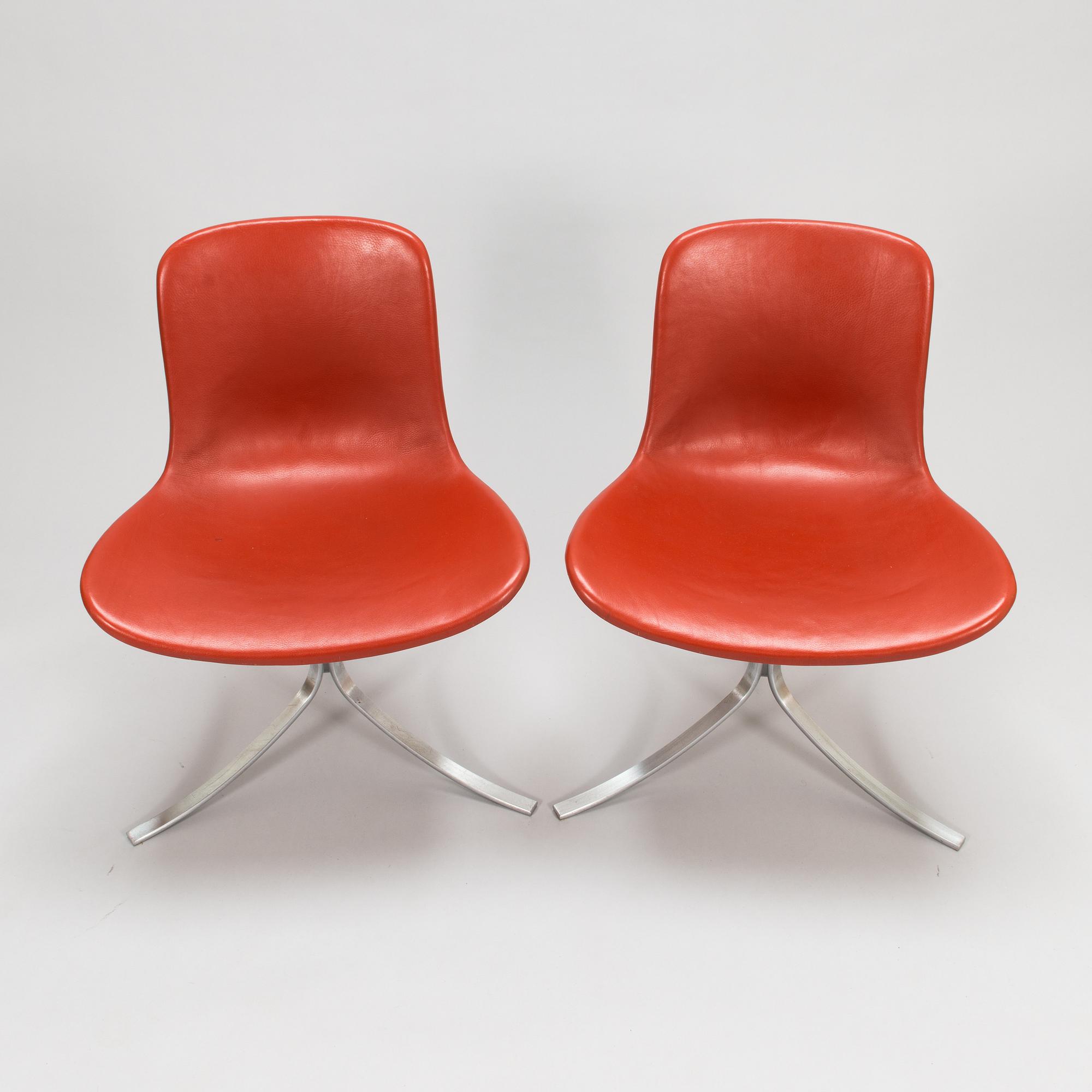 Poul Kjaerholm, a set of six late 20th century 'PK 9' chairs for Fritz Hansen.