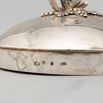 ADOLF ZETHELIUS, an Empire silver coffee pot from Stockholm, 1816.