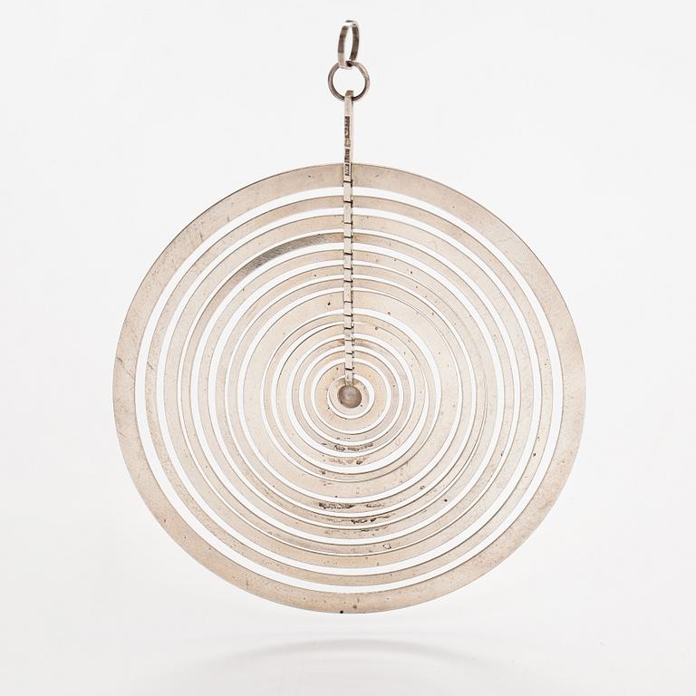 Tapio Wirkkala, "Silver moon", a silver pendant. Westerback, Helsinki 1972.