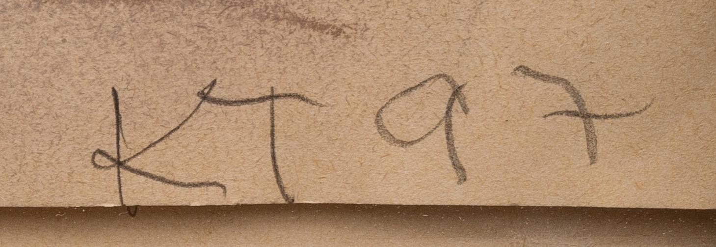 KAIN TAPPER, blandteknik på papper, signerad KT och daterad 97.