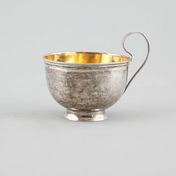 A Swedish 19th century parcel-gilt cup, mark of Johan Westerberg, Piteå (1807-1829).