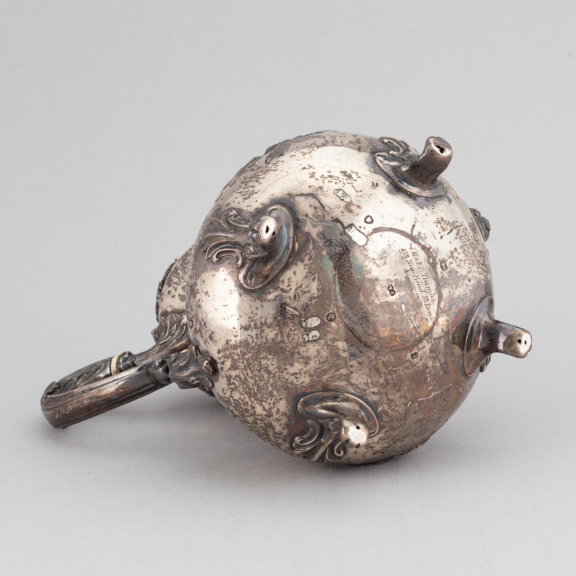 KAFFEKANNA, Joseph Angel II, silver London 1856.