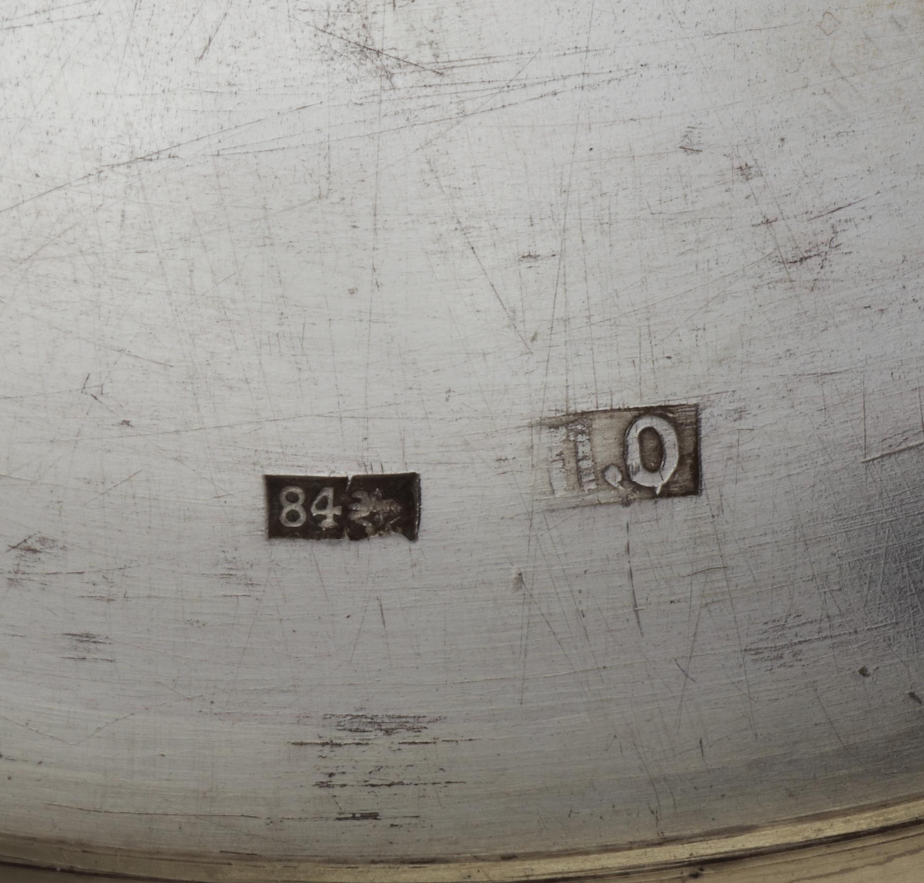A Russian 19th century silver bowl, makers mark of the firm Ovchinnikov, Moscow 1890.