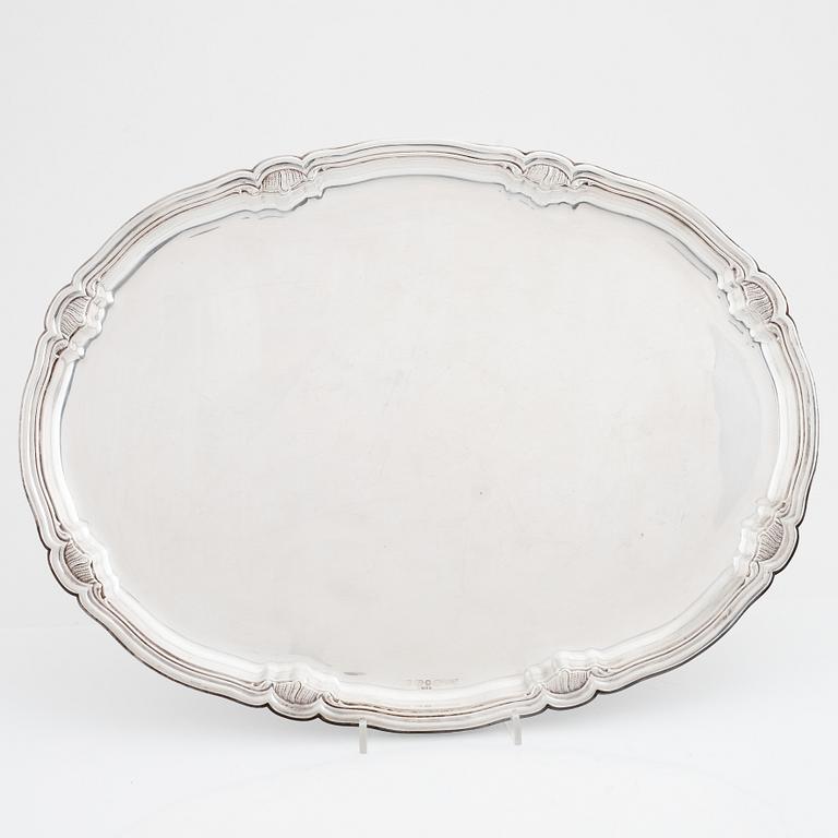 GAB, bricka, sterlingsilver, Stockholm 1938.