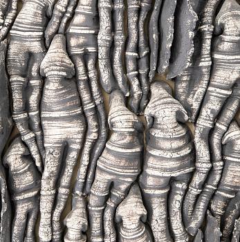Ulla Viotti, a signed stoneware wall relief.
