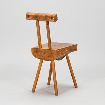 A wooden chair from Lapland, Finland, mid-20th century.