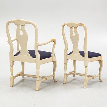 Chairs, 10 pcs, Rococo style, 20th century.