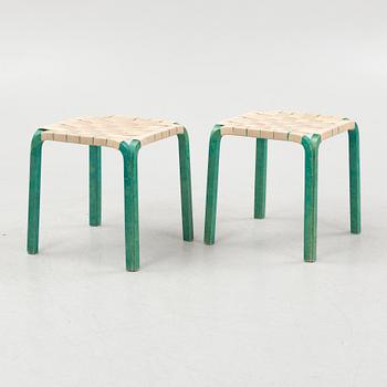 Alvar Aalto, a pair of model Y61 stools, Artek, Finland.