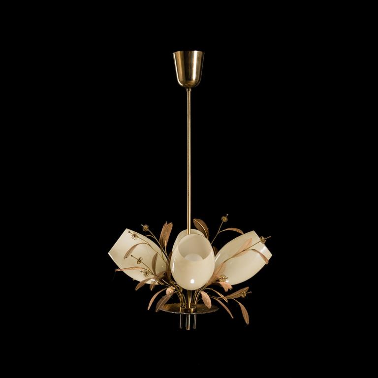 A 'Bridal bouquet' mid-20th century ceiling light model 9029/4 for Taito, Finland.