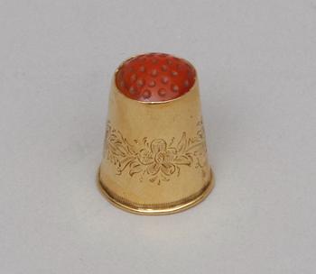 FINGERBORG, 18K guld, Stockholm 1872.