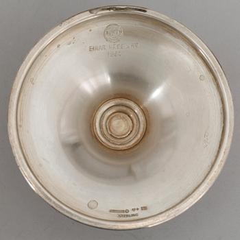 FAT samt LJUSSTAKAR, ett par, silver, bland annat Borgila 1963. Total vikt ca 233 gram.