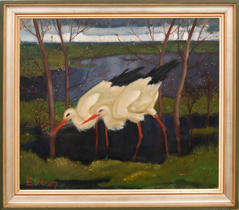 Ernst Norlind, Stork Pair.