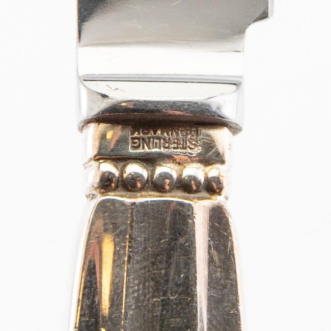 Johan Rohde, fruit knives 12 pcs "Konge/Achorn" sterling silver for Georg Jensen after 1945.