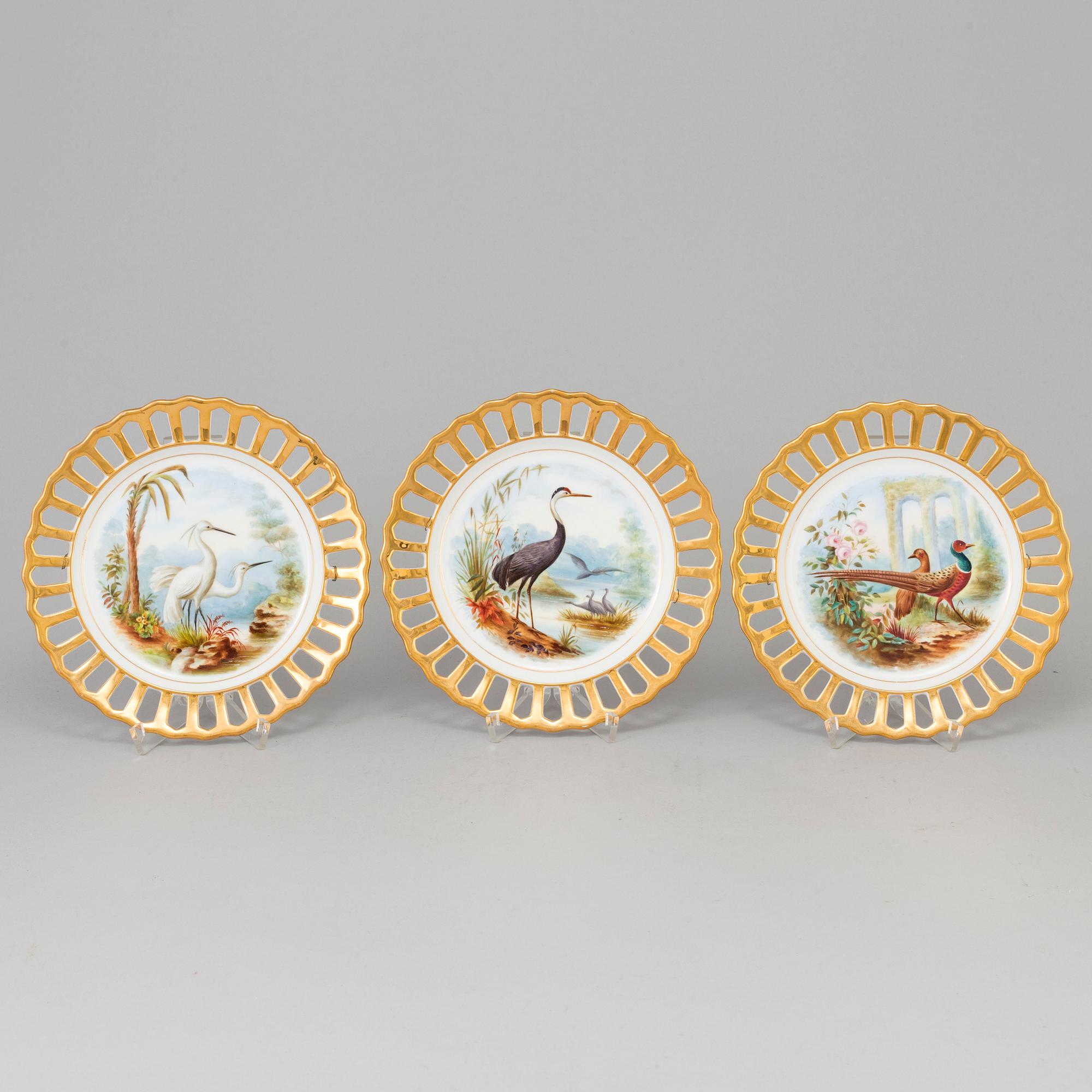 a set of six porseline plates by Rörstrand, late 19th century.