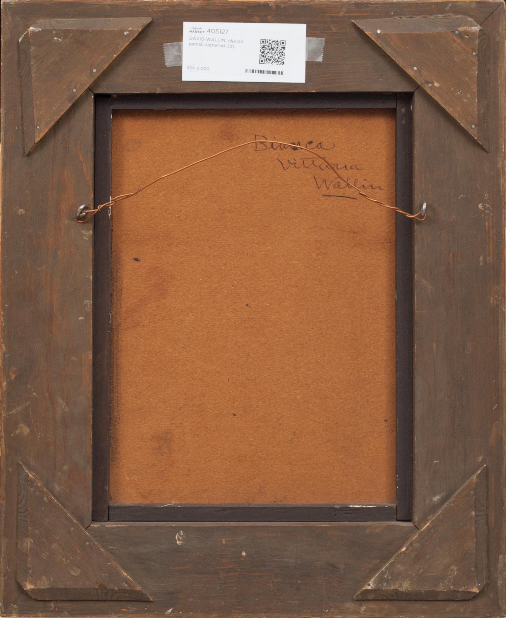 DAVID WALLIN, olja på pannå, signerad.