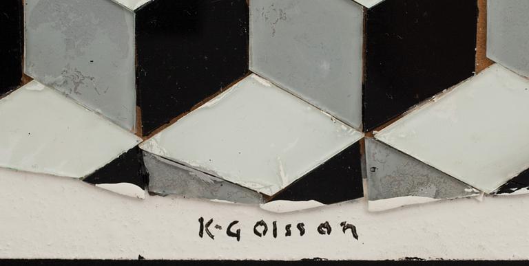 K-G OLSSON, glasmosaik, signerad.