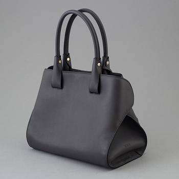 A grey leather tote bag by Tod's.