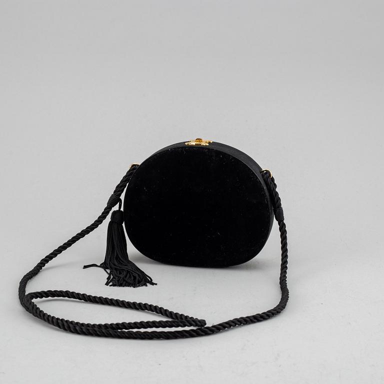 CELINE, a velvet evening clutch/shoulder bag.