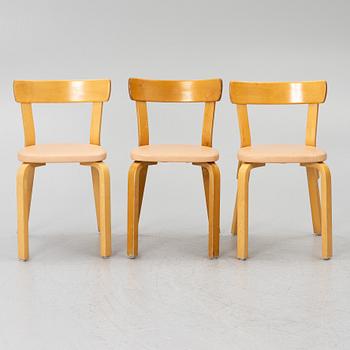 Alvar Aalto, a set of six chairs model 69, Artek, Finland, second half of the 20th century.