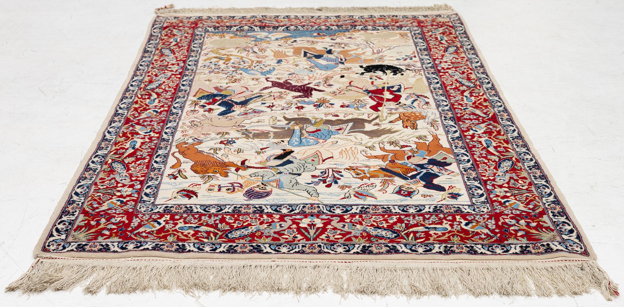 A semi-antique Isfahan rug, central Persia, c. 171 x 100 cm.