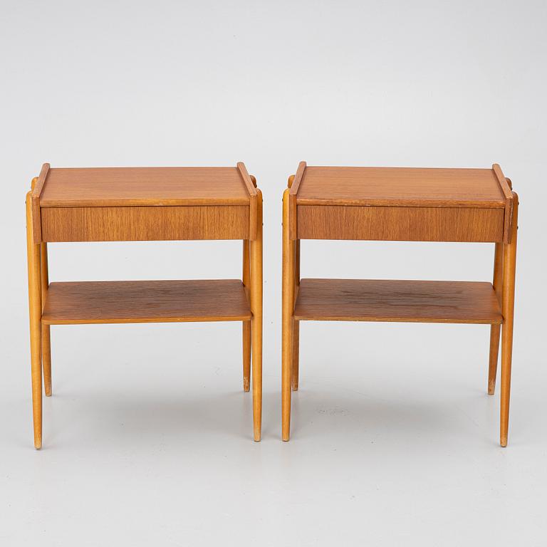 Bedside tables, a pair, 1960s.