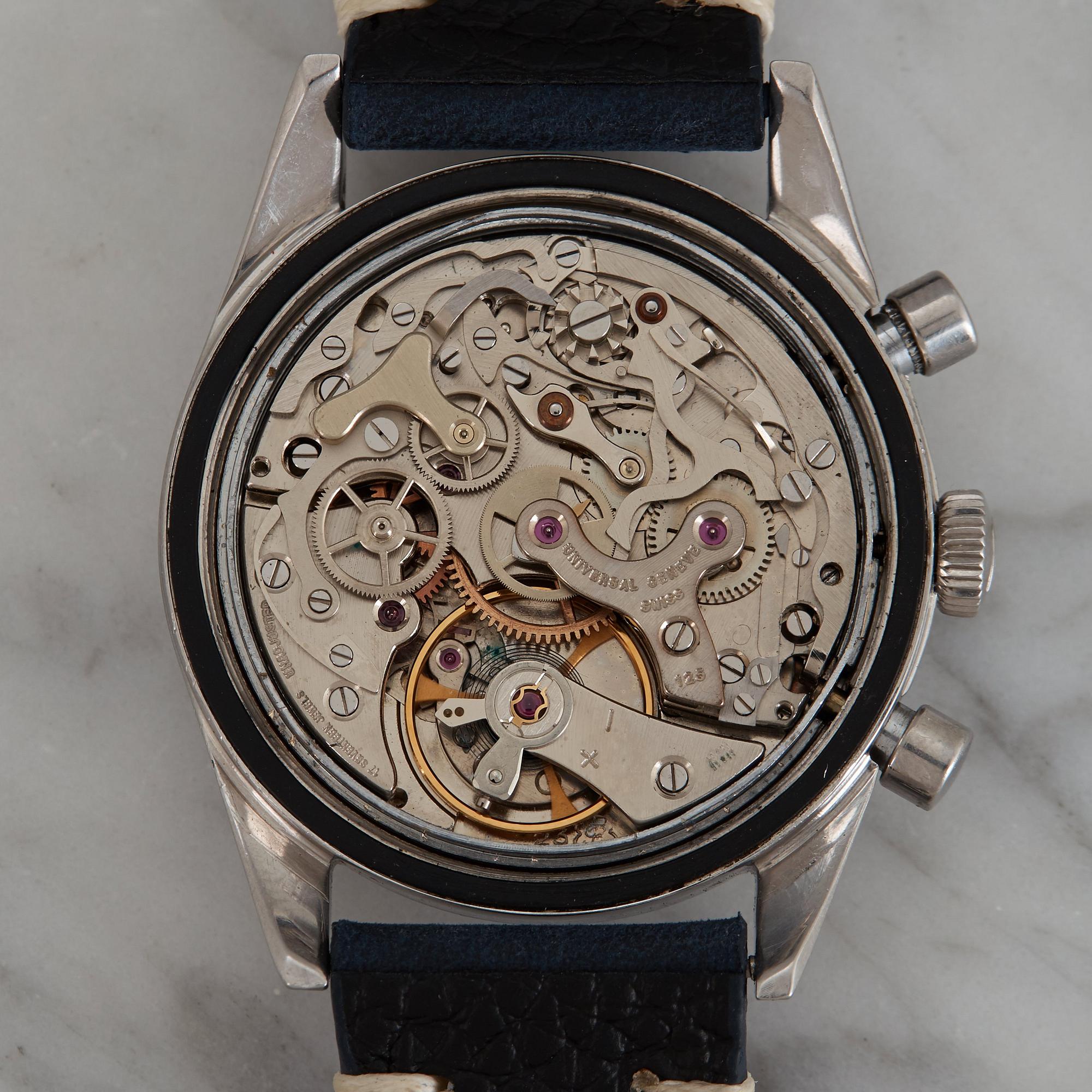 UNIVERSAL GENEVE, Uni-Compax, chronograph, "Big Eye".