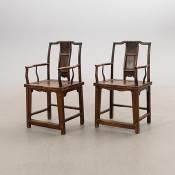 Armchairs, a pair China around 1900.