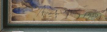 ANTON LINDFORS, akvarell, sign o dat 1950.