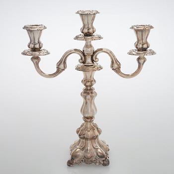 A silver candelabrum, Kultakeskus, Hämeenlinna 1976.