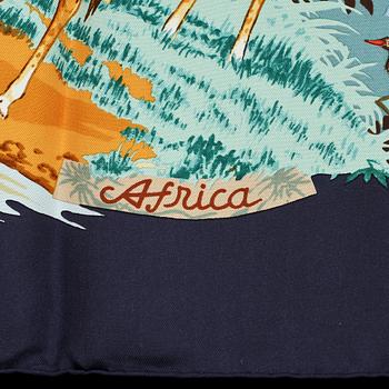 SCARF, siden, "Africa", design Robert Dallet, Hermès, Paris.