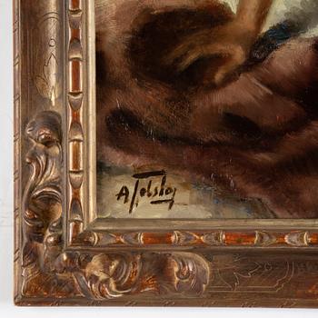 Alexander Tolstoy, oil on canvas, signed.