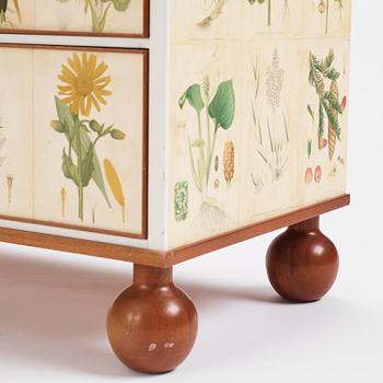 Josef Frank, a "Flora" chest of drawers, Firma Svenskt Tenn, Sweden, probably 1970s.