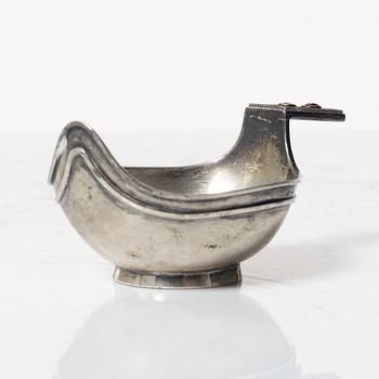 Alexander Benediktowitsch Ljubawin, kåsa / kovsh, silver, St Petersburg, Ryssland 1896-1908.