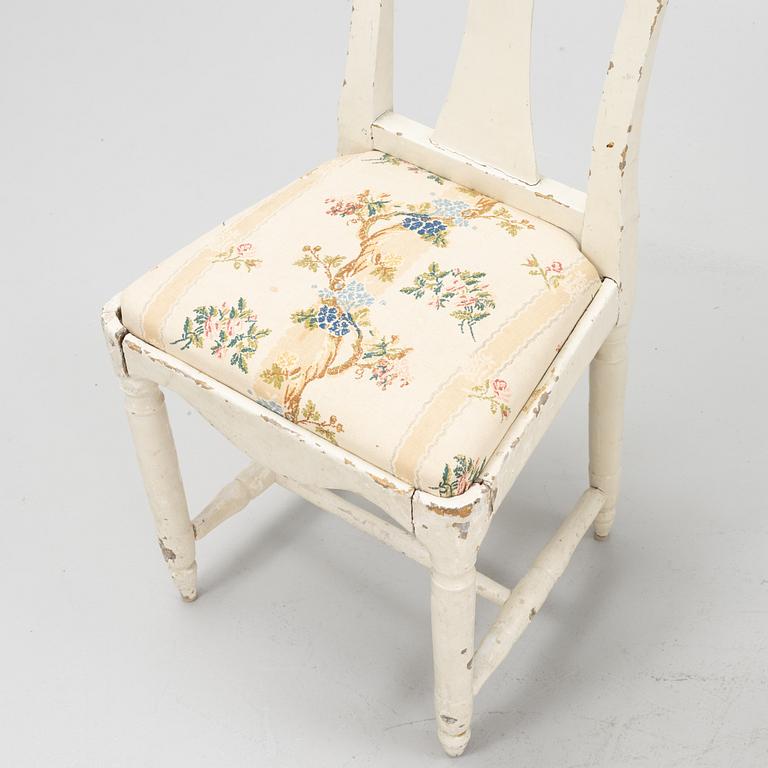 Three painted chairs, 18th/19th Century.