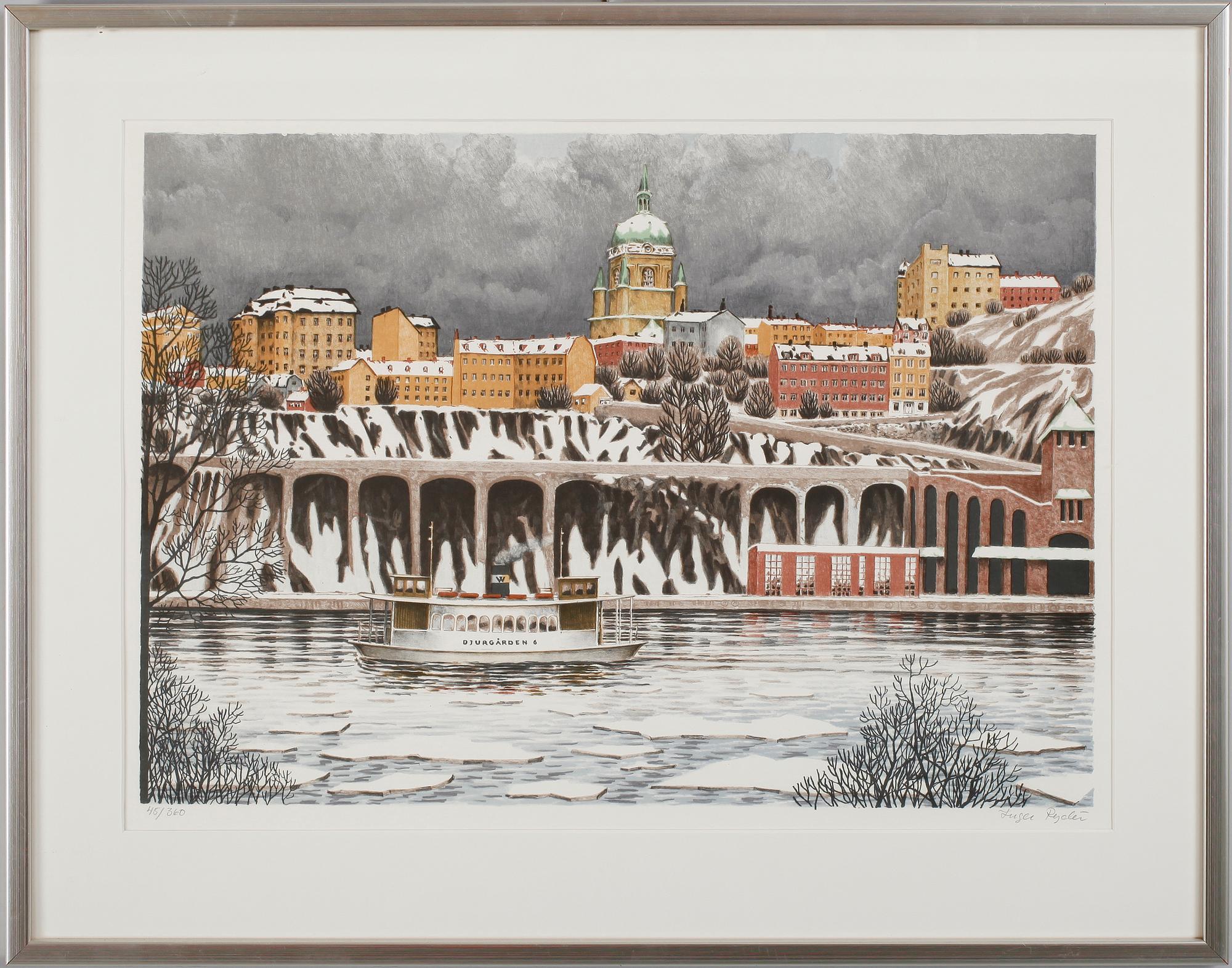 INGER RYDÉN, färglitografi, signerad, numrerad 45/360.