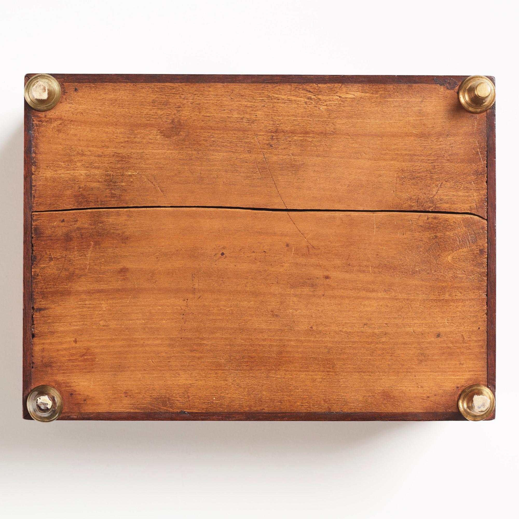 A Gustavian marquetry box with cover by G Haupt (1770-1784).