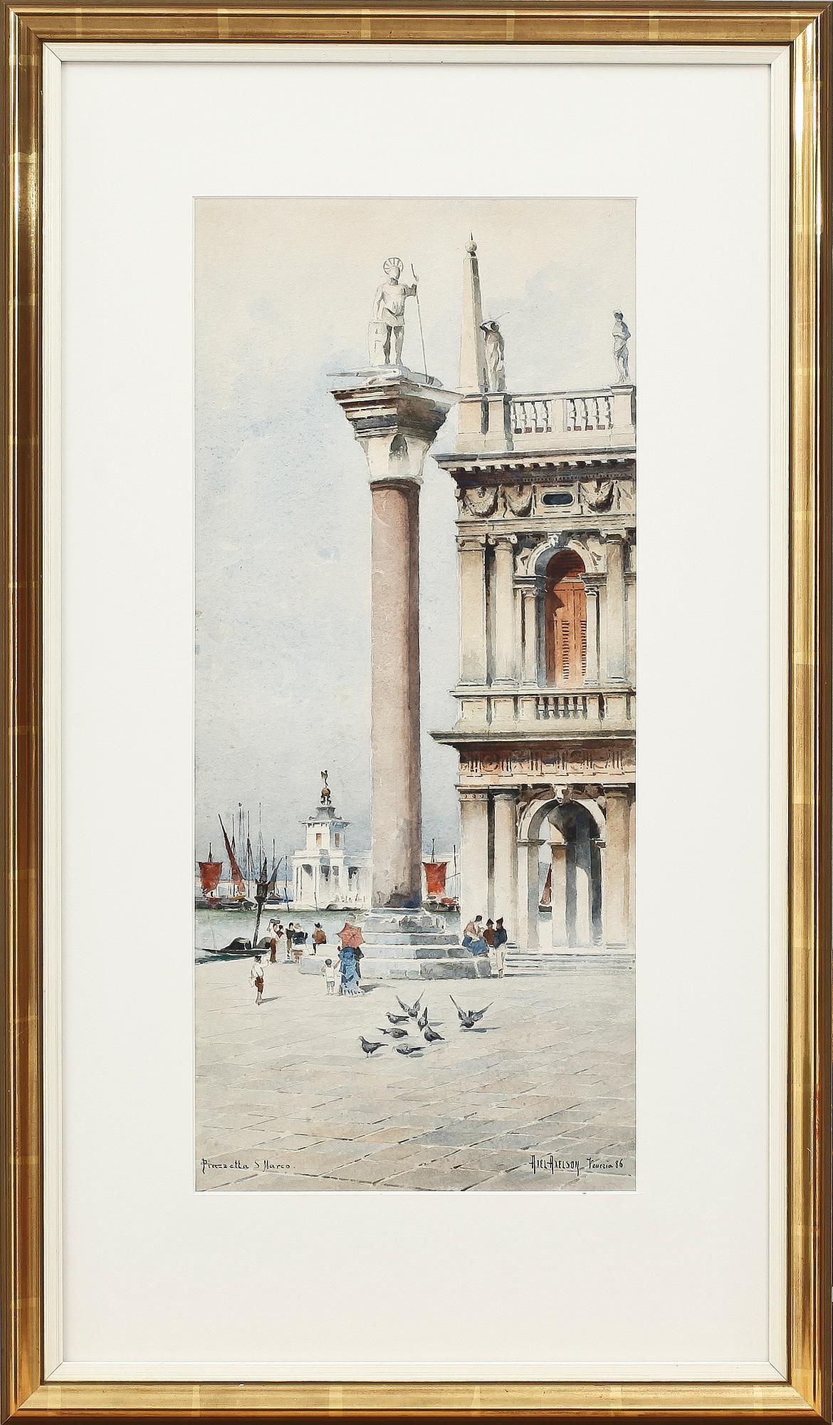 AXEL AXELSSON, akvarell, sign o dat 86.