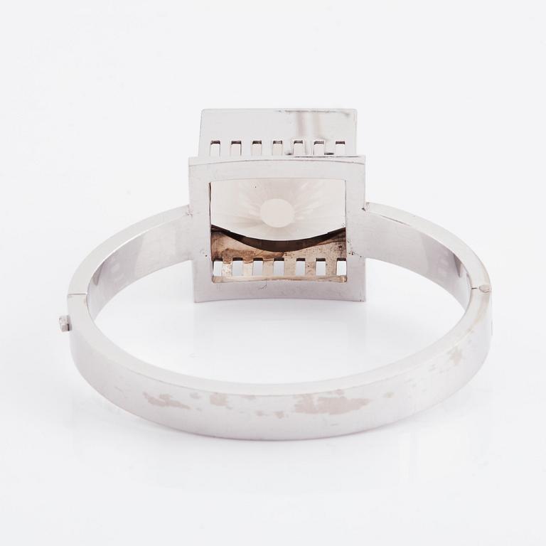 Sigurd Persson, an 18K white gold and smoky quartz bracelet, Stockholm 1962.