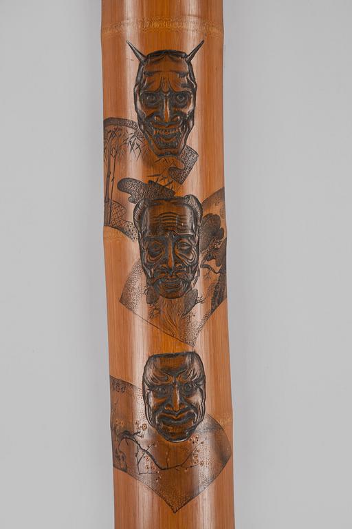 DEKORELEMENT, ett par, bambu, Japan, 1900-tal.