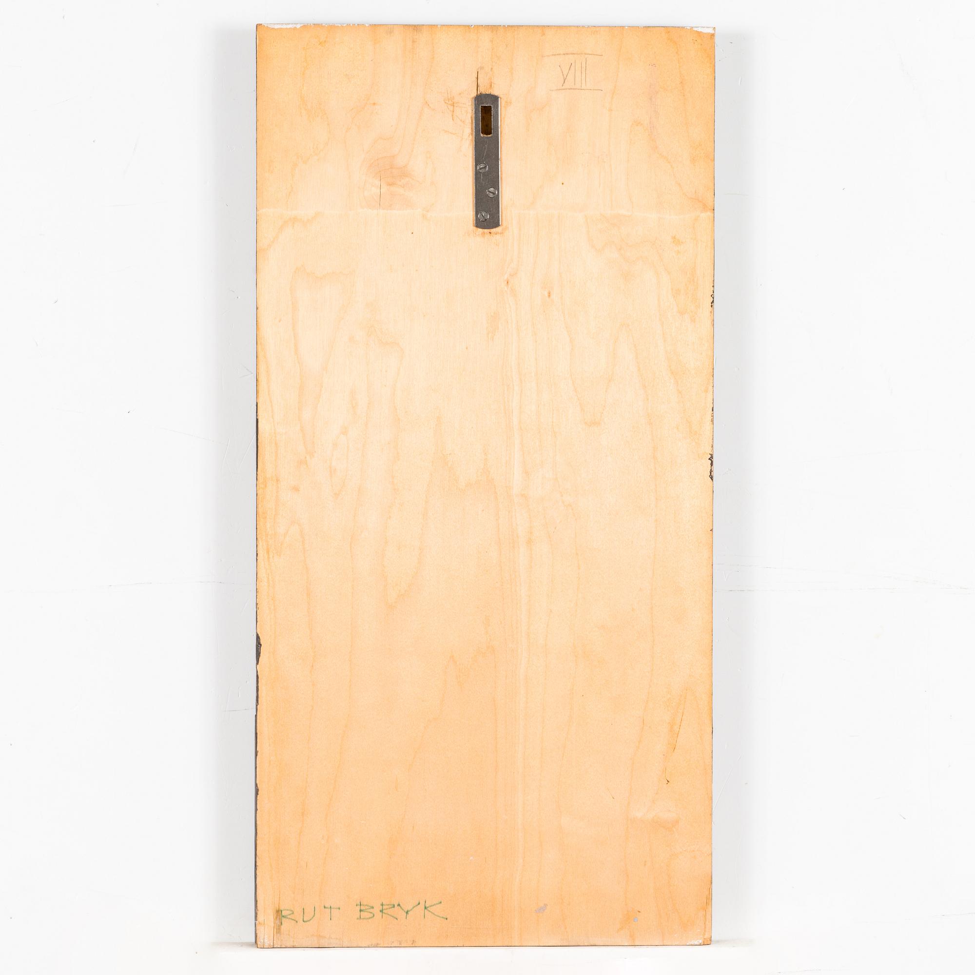 Rut Bryk, a relief signed Rut Bryk.