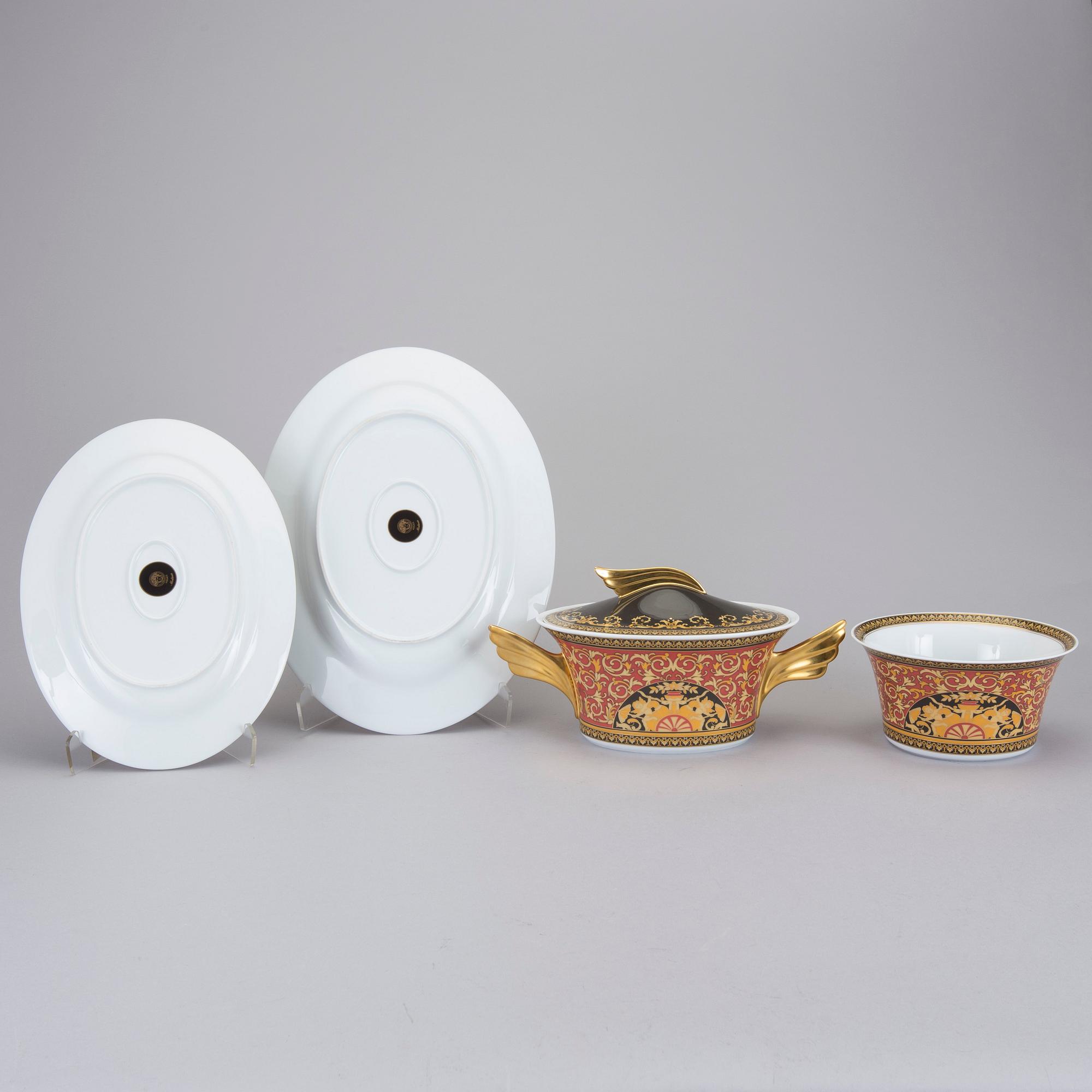 MATSERVIS, porslin, 70 delar, "Medusa", Versace för Rosenthal.